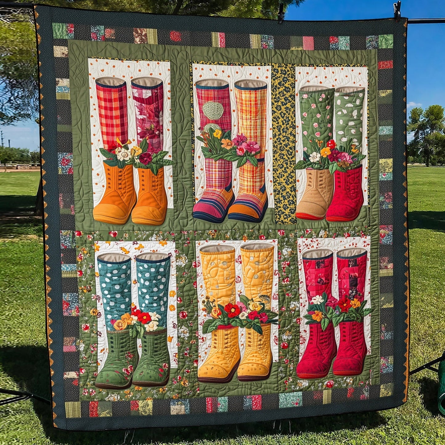 Walk in the Garden Quilted Blanket NCU0TH1447