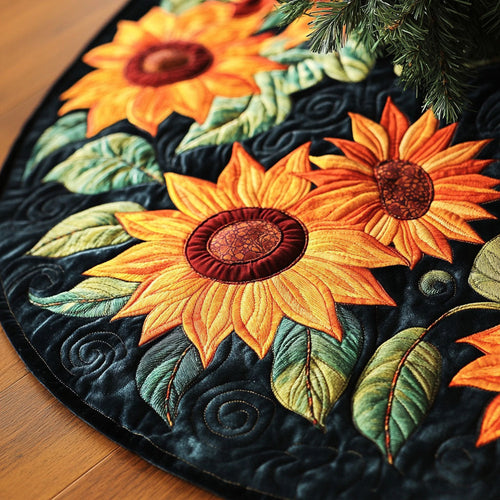 Warmth of the Sun Quilted Christmas Tree Skirt NCU0PTT080