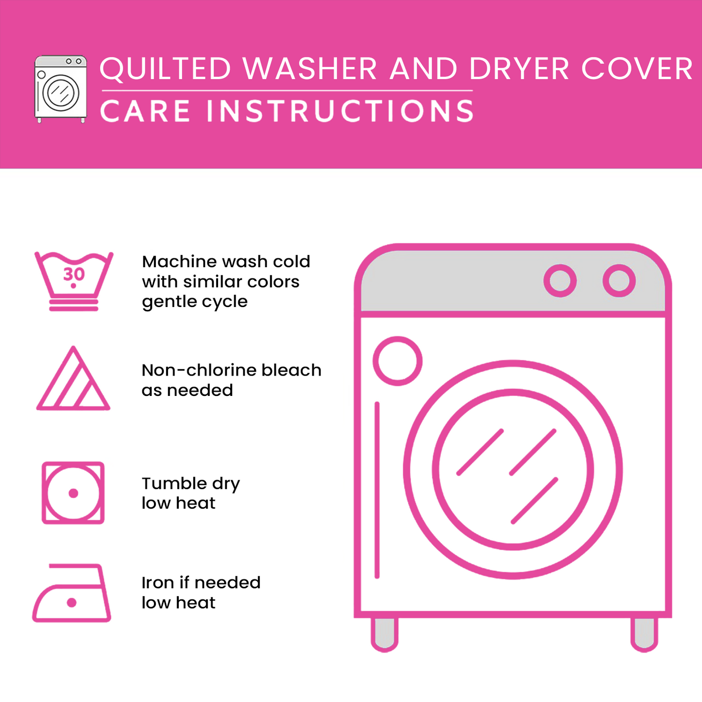 Meadow Bloom Quilted Washer and Dryer Cover NCU0PVL371