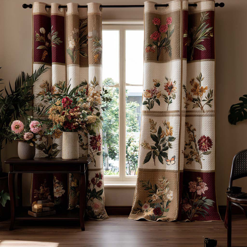Whispering Meadow Quilted Curtains NCU0PTT2112