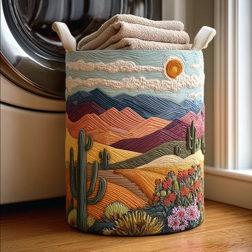 Wildflower Desert Quilted Laundry Basket NCU0TH2970