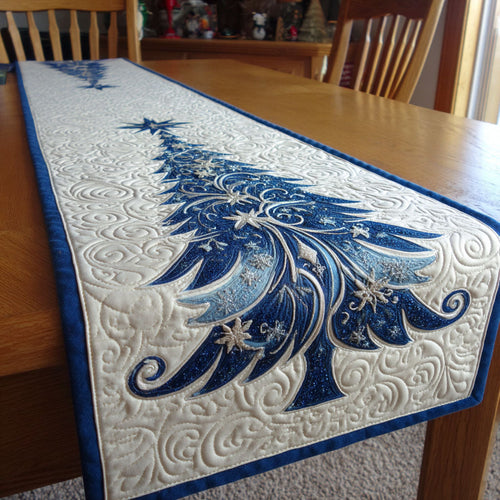 Winter Pine Charm Quilted Table Runner NCU0PTT1370