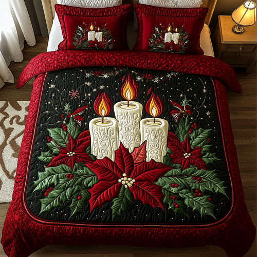 Winter Warmth 3-Piece Quilted Bedding Set NCU0VH391