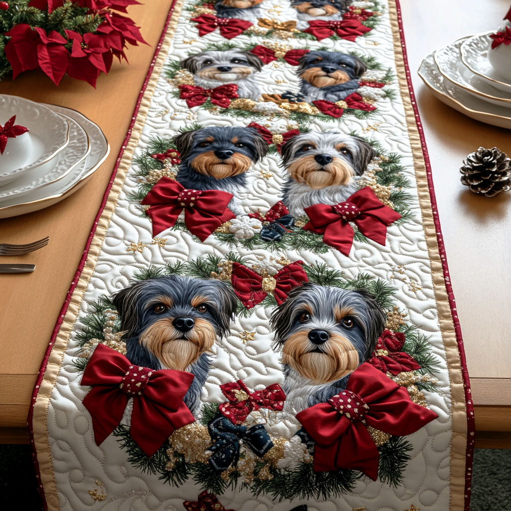 Yorkie Bliss Quilted Table Runner NCU0DDK1524