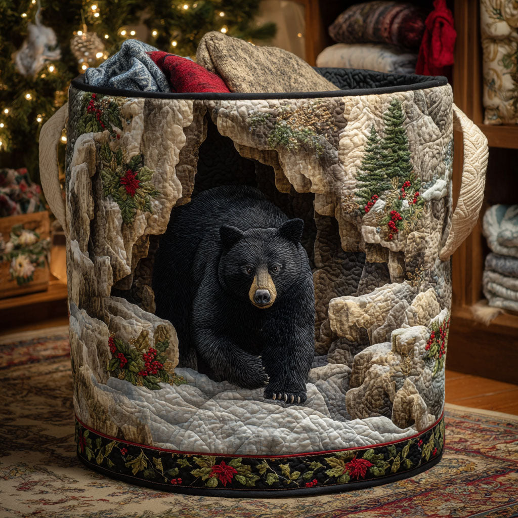 Sleepy Bear Den Quilted Laundry Basket NCU0NNT1219