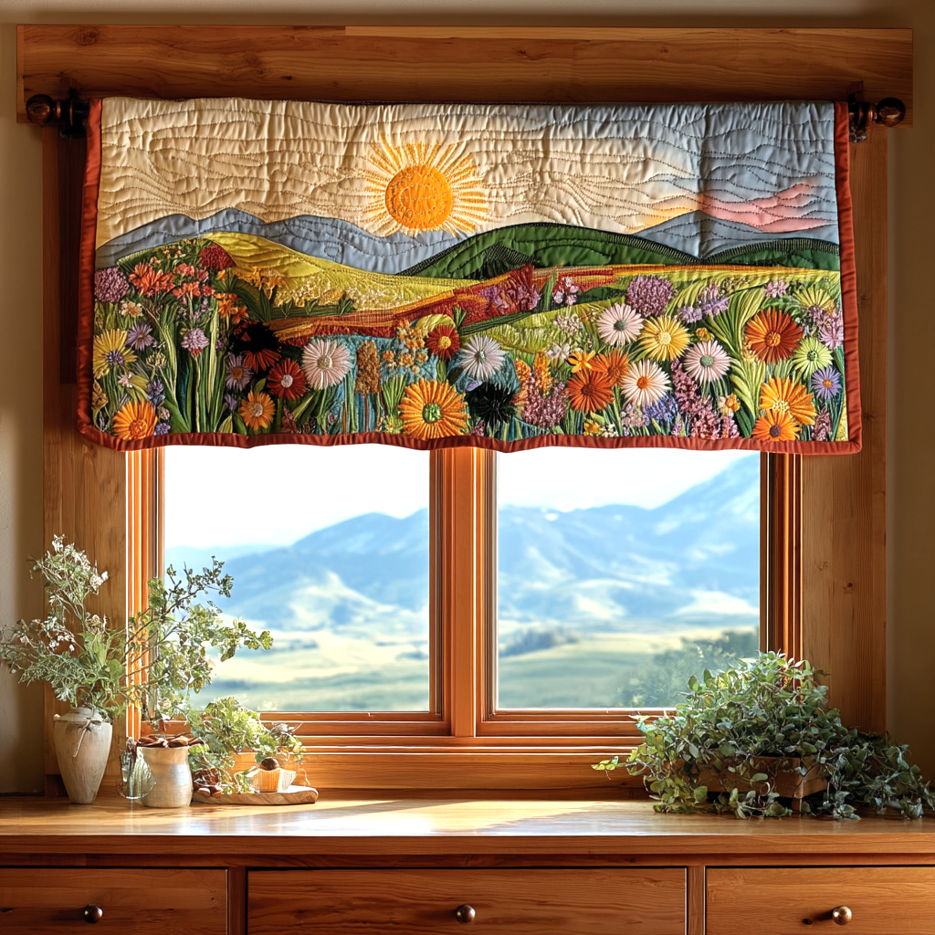 Spring Meadow Quilted Valance NCU0PVL364