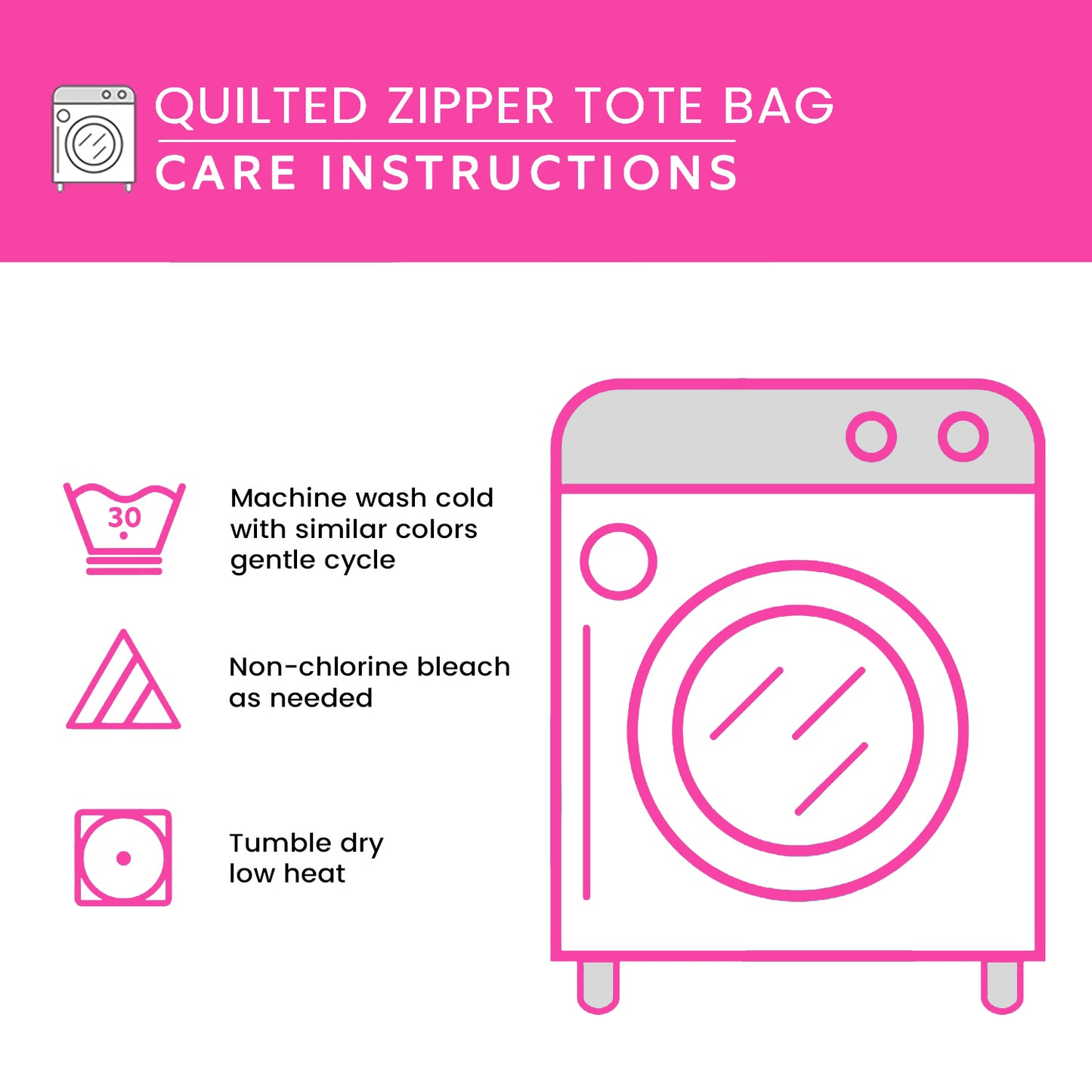 Sunny Farm Charm Quilted Zipper Tote Bag SN0PT019