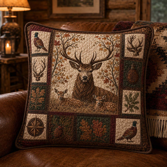 Rustic Stag Quilted Pillow Case NCU0DQQ0879