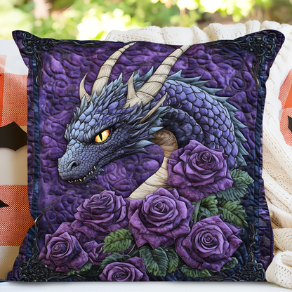 Dragon Violet Quilted Pillow Case NCU0DK1184