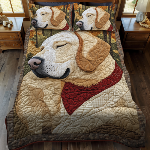 Fetch in the Fields 3-Piece Quilted Bedding Set NCU0DK1319