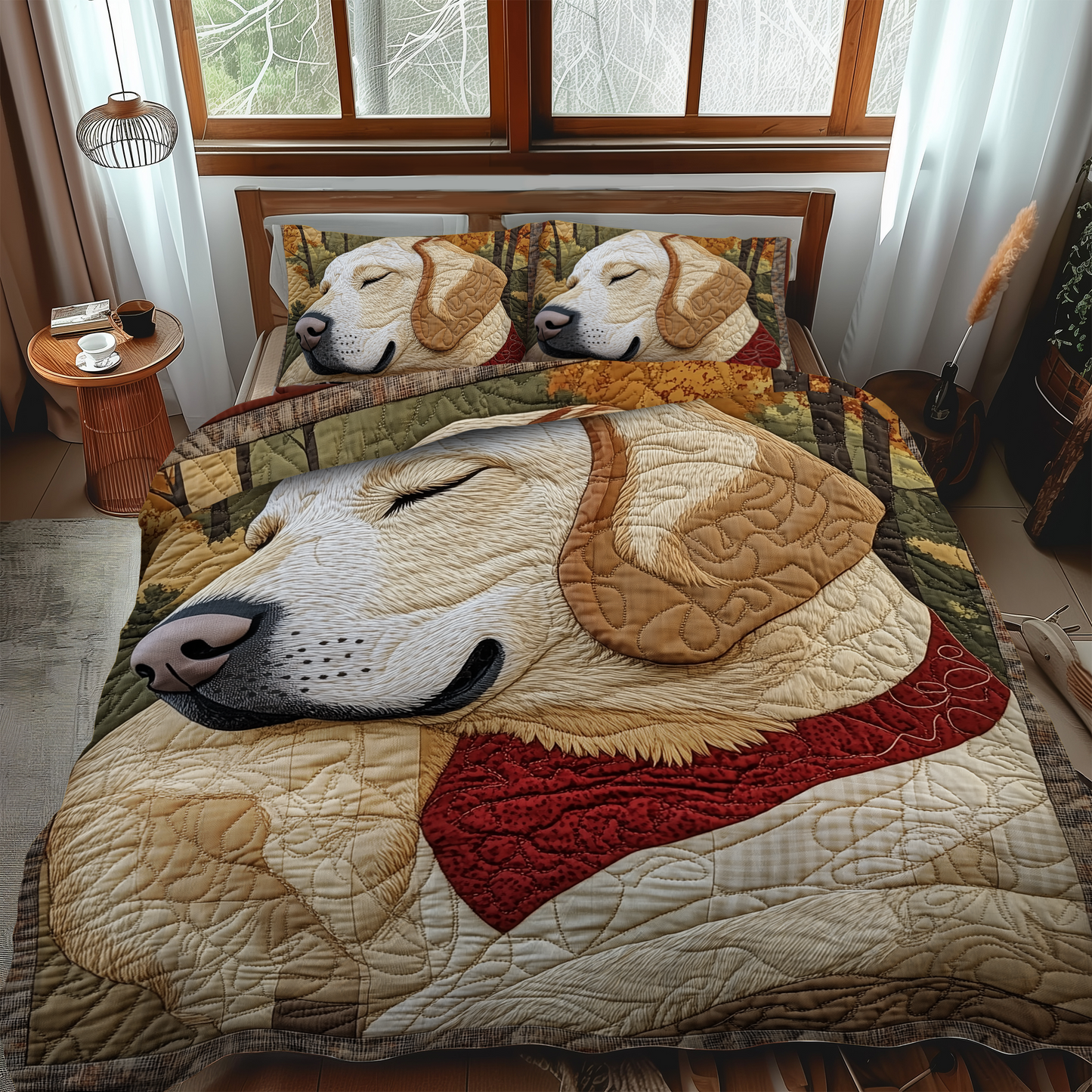 Fetch in the Fields 3-Piece Quilted Bedding Set NCU0DK1319