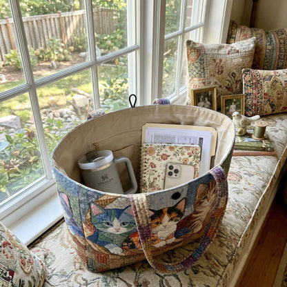 Cozy Kittens Quilted Classic Tote Bag NCU0NTD1850