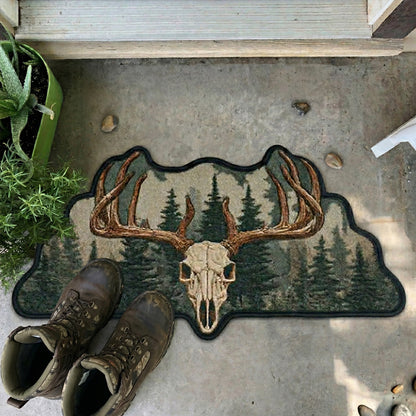 Cabin Antler Crest Custom Shape Doormat NCU0NNT3088
