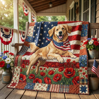 250th Golden Retriever Quilted Blanket NCU0HNH1079