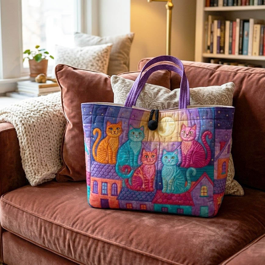 Color Cats Quilted Classic Tote Bag NCU0NTD1849