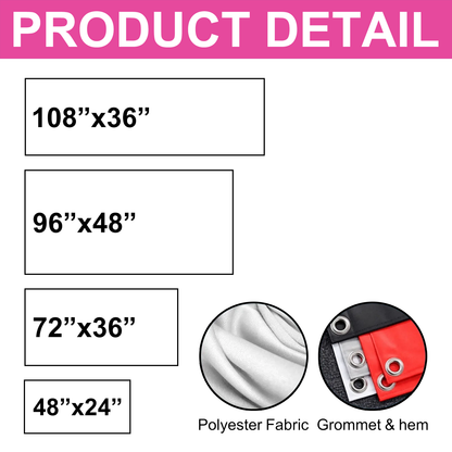 Rectangle Fence Flag Polyester Outdoor Banner - America 250th Anniversary Gifts For Mom, Dad, Brother, Sister, Kids - Together We Shine Bright
