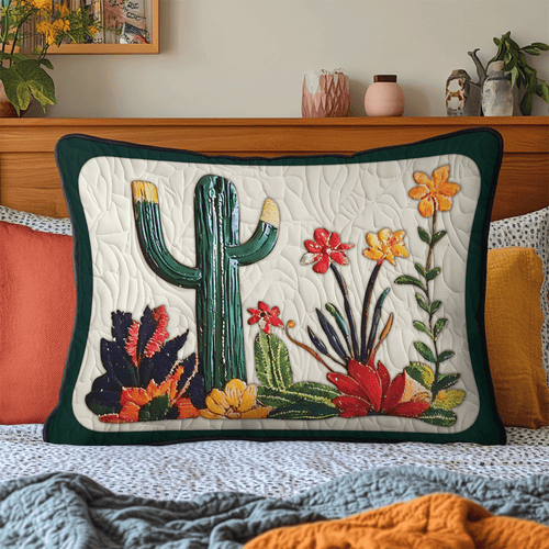 Colorful Cactus Quilted Bedding Pillow Case NCU0TH2118