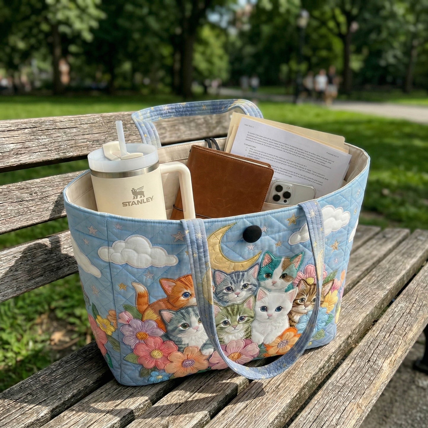 Garden Kittens Quilted Classic Tote Bag NCU0NTD1848