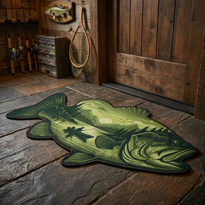 Lake Bass Custom Shape Doormat NCU0NTV1018