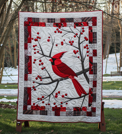 Crimson Wings Quilted Blanket NCU0DK066