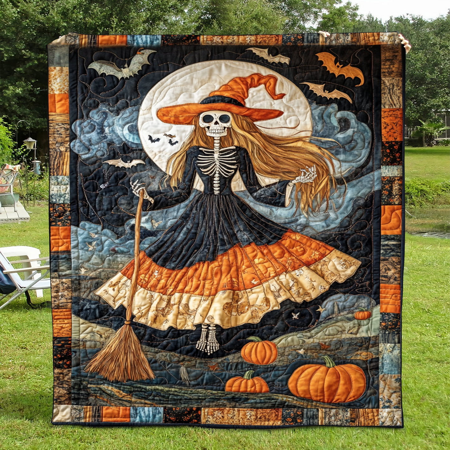 Spooky Cat Quilted Blanket NCU0NT176