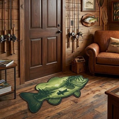 Lake Bass Custom Shape Doormat NCU0NTV1018