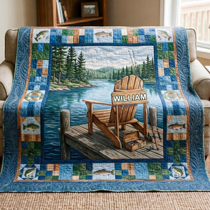 Lake Escape Personalized Quilted Blanket