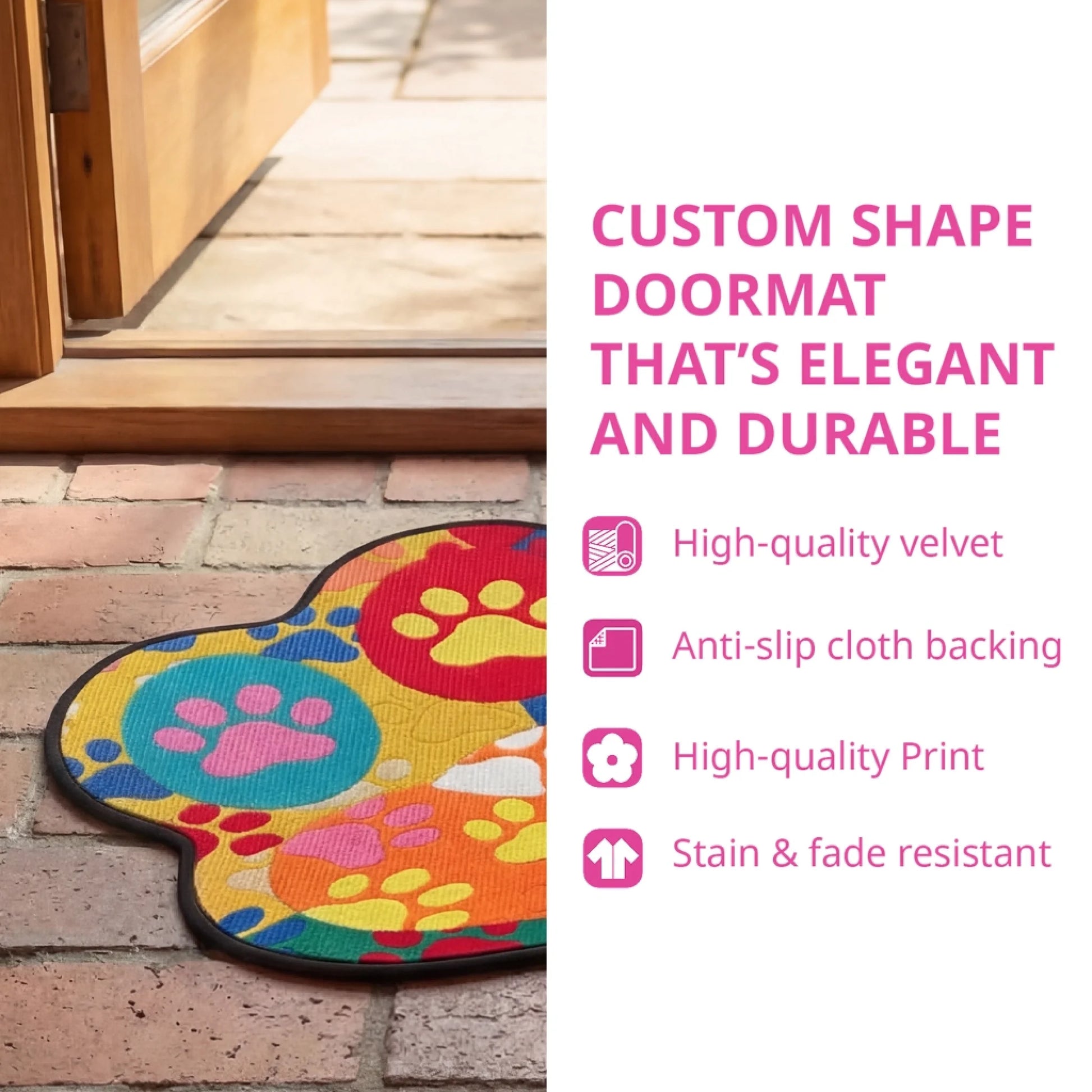 Custom Shape Doormat Care Instructions