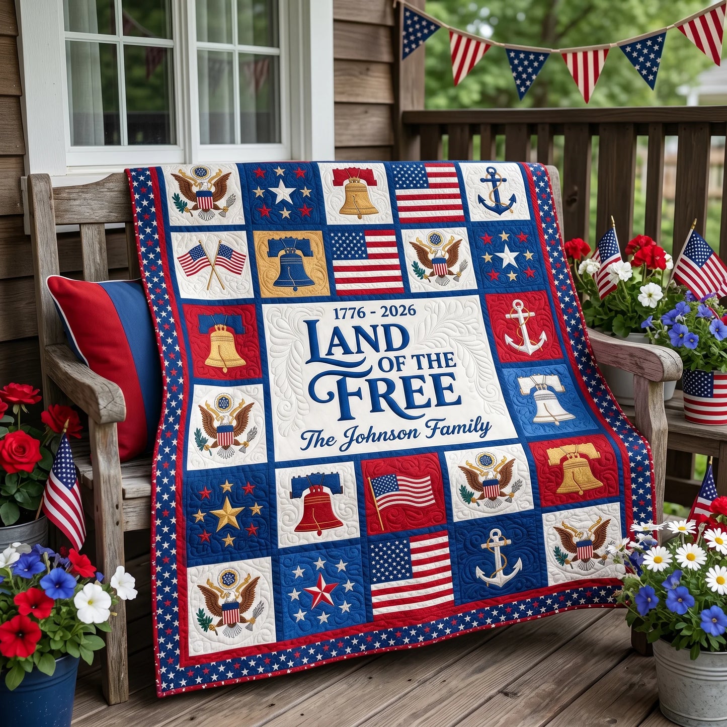 Liberty Legacy Personalized Quilted Blanket