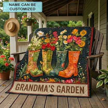 Garden Comfort Personalized Quilted Blanket