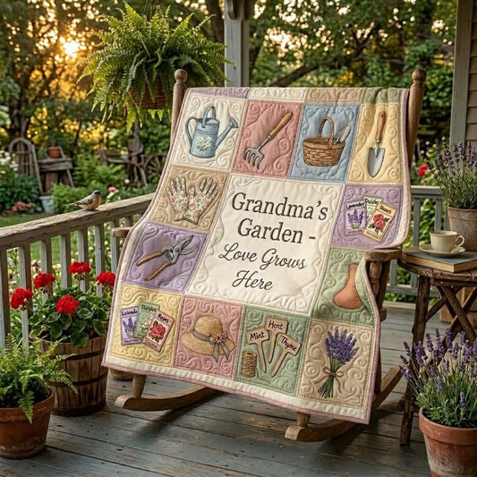 Love Grows Here Quilted Blanket NCU0DQQ0872
