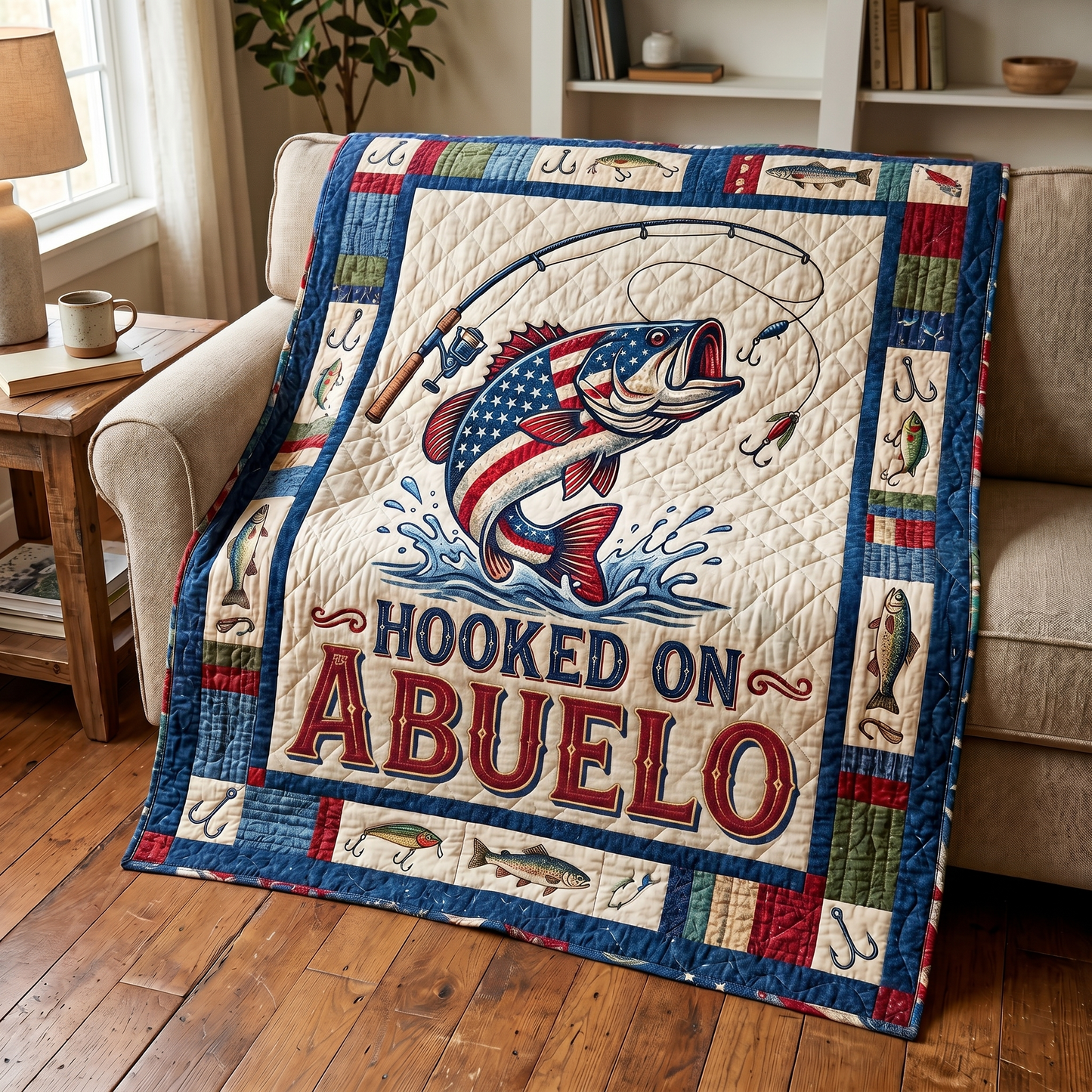 Hooked Time Personalized Quilted Blanket