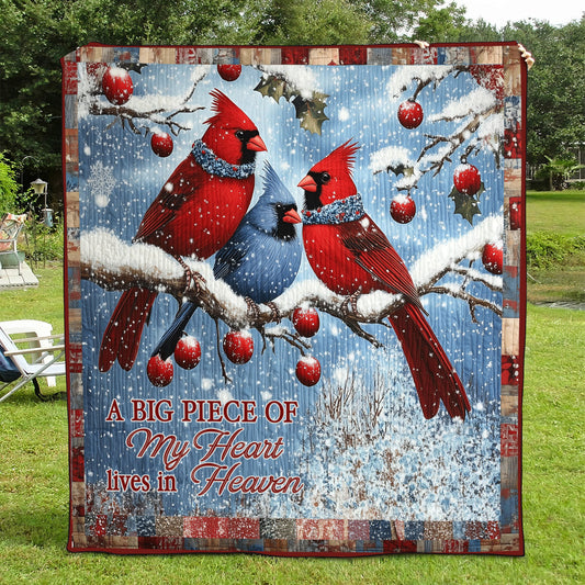 Jetiy - A Big Piece Of My Heart Lives In Heaven Art Quilt Hanging NCU0TL1051