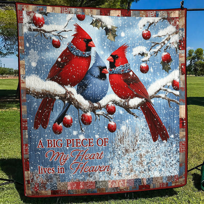 Jetiy - A Big Piece Of My Heart Lives In Heaven Art Quilt Hanging NCU0TL1051