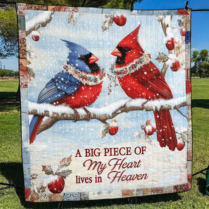 A Big Piece Of My Heart Lives In Heaven Art Quilt Hanging NCU0TL1052