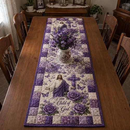A Heart Full of Faith Quilted Table Runner NCU0PTT3394