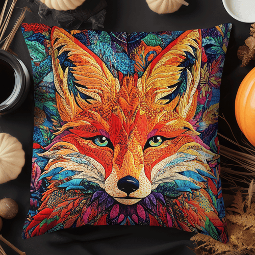 Abstract Fox Quilted Pillow Case NCU0DV905