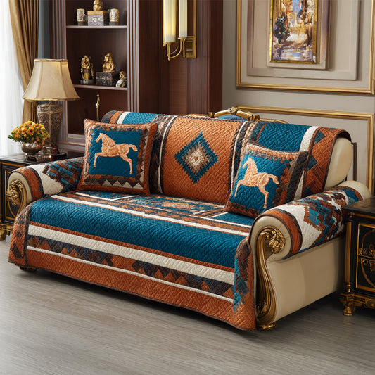 Adobe Mustang Quilted Sofa Cover NCU0LDH772