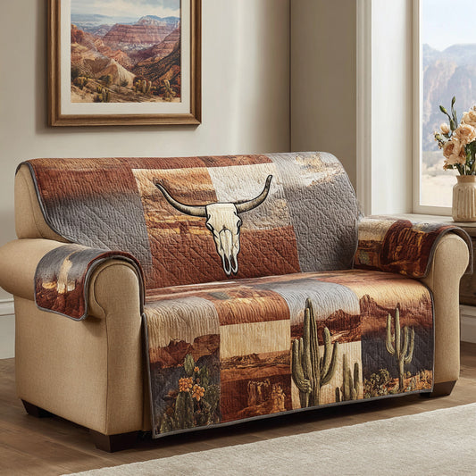 Adobe Patch Bull Quilted Sofa Cover NCU0LDH884