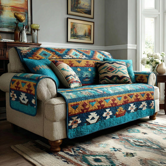 Adobe Patterns Quilted Sofa Cover NCU0LDH516