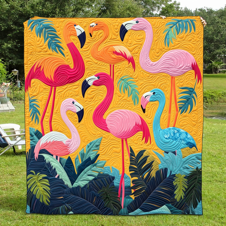 Flamingo Paradise Quilted Blanket NCU0PD641