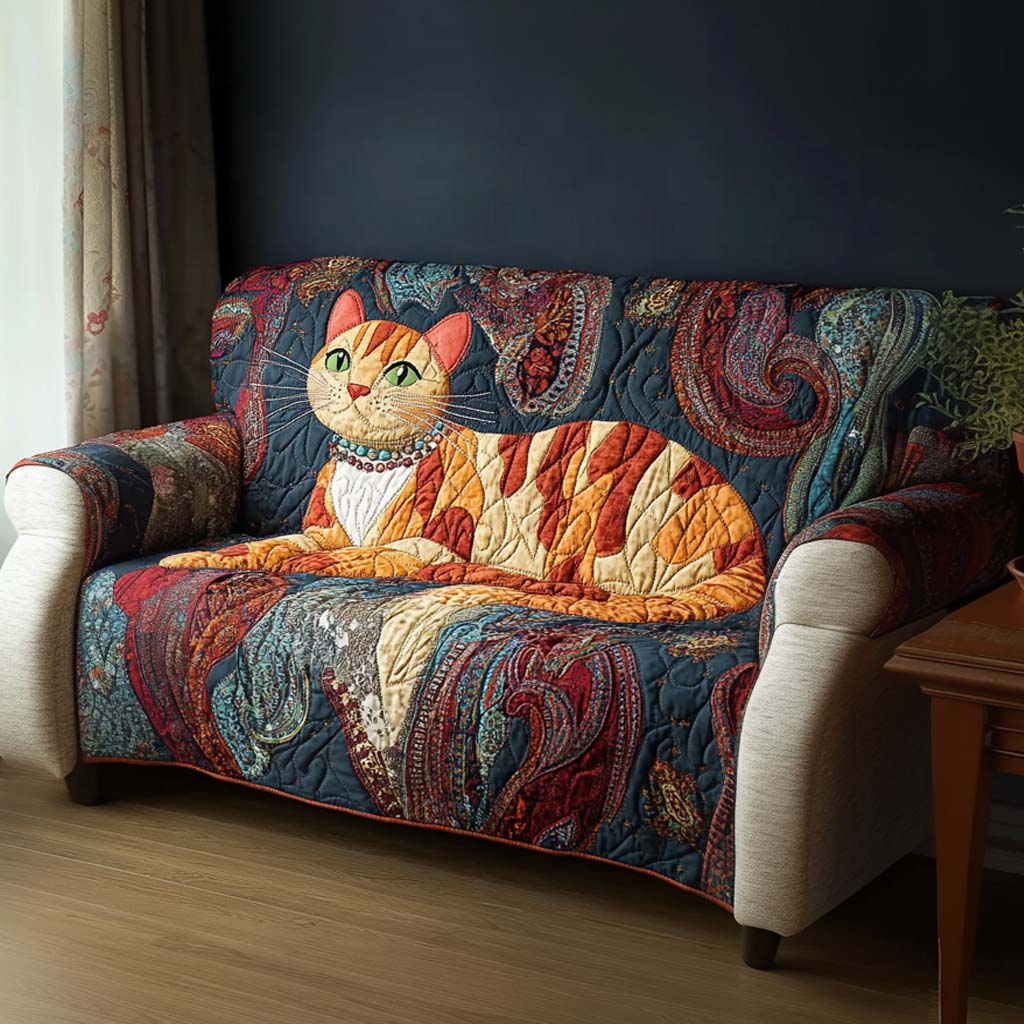 Adorable Purr Quilted Sofa Cover NCU0NNT2253