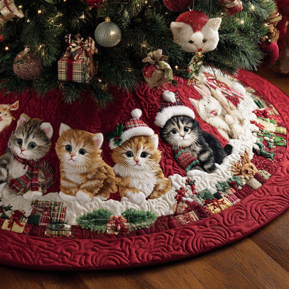 Adorable Santa Paws Christmas Quilted Tree Skirt NCU0NNT2216