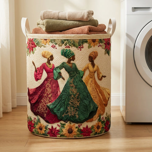 African Flora Grace Quilted Laundry Basket NCU0HNH1004