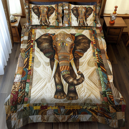 African Giant 3-Piece Quilted Bedding Set NCU0TH904