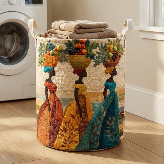 African Harvest Queen Quilted Laundry Basket NCU0HNH1005