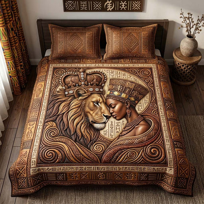 African Dynasty 3-Piece Quilted Bedding Set NCU0HNH1019
