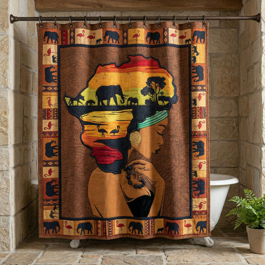 African Grace Shower Curtain NCU0NNT3103