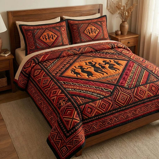 African Lore 3-Piece Quilted Bedding Set NCU0HNH1022