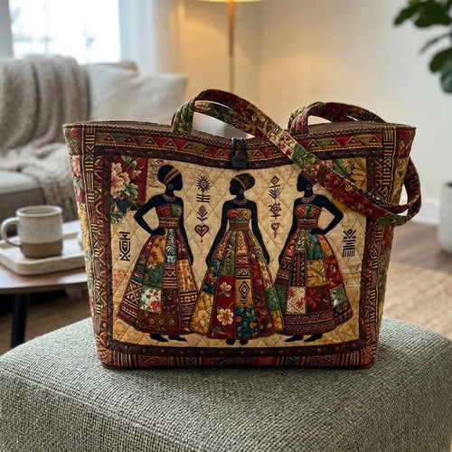 African Queens Silhouette Quilted Classic Tote Bag NCU0NXD1819